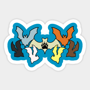 Pride Bats Bear Sticker